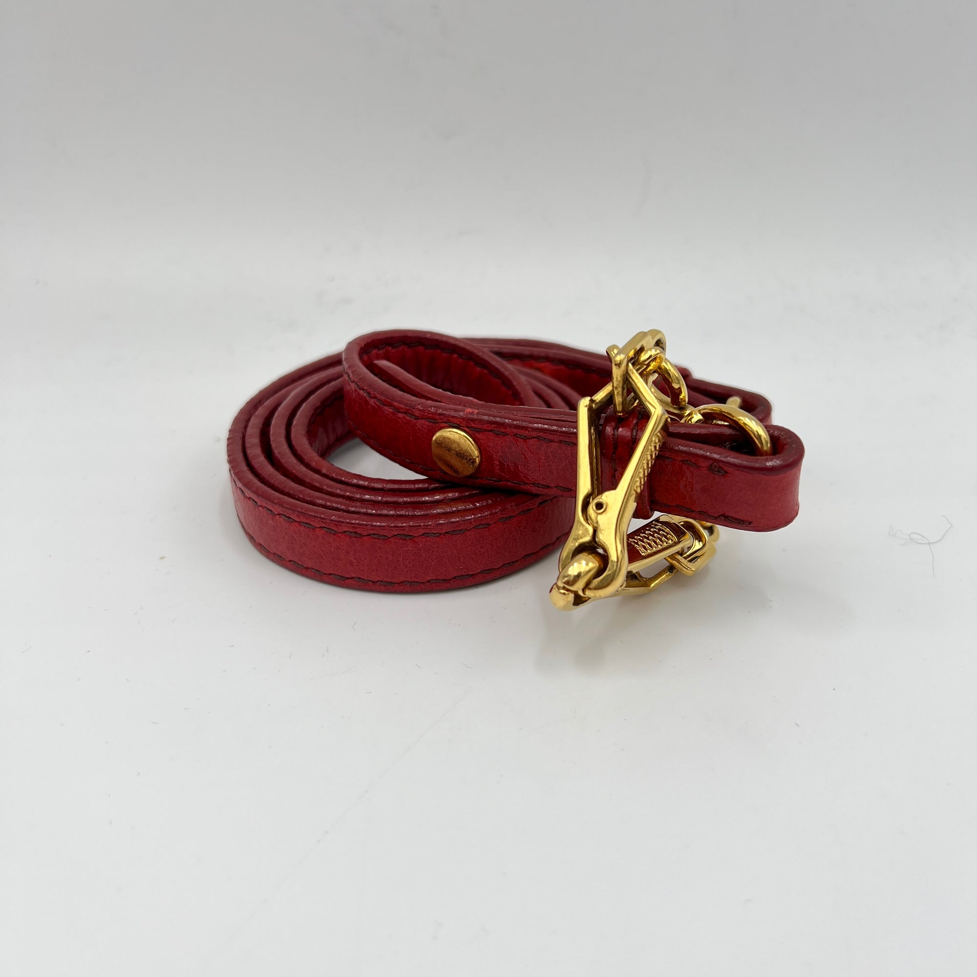 Vitello Lux Frame Red Top Handle Bag in Distressed Leather, Gold hardware