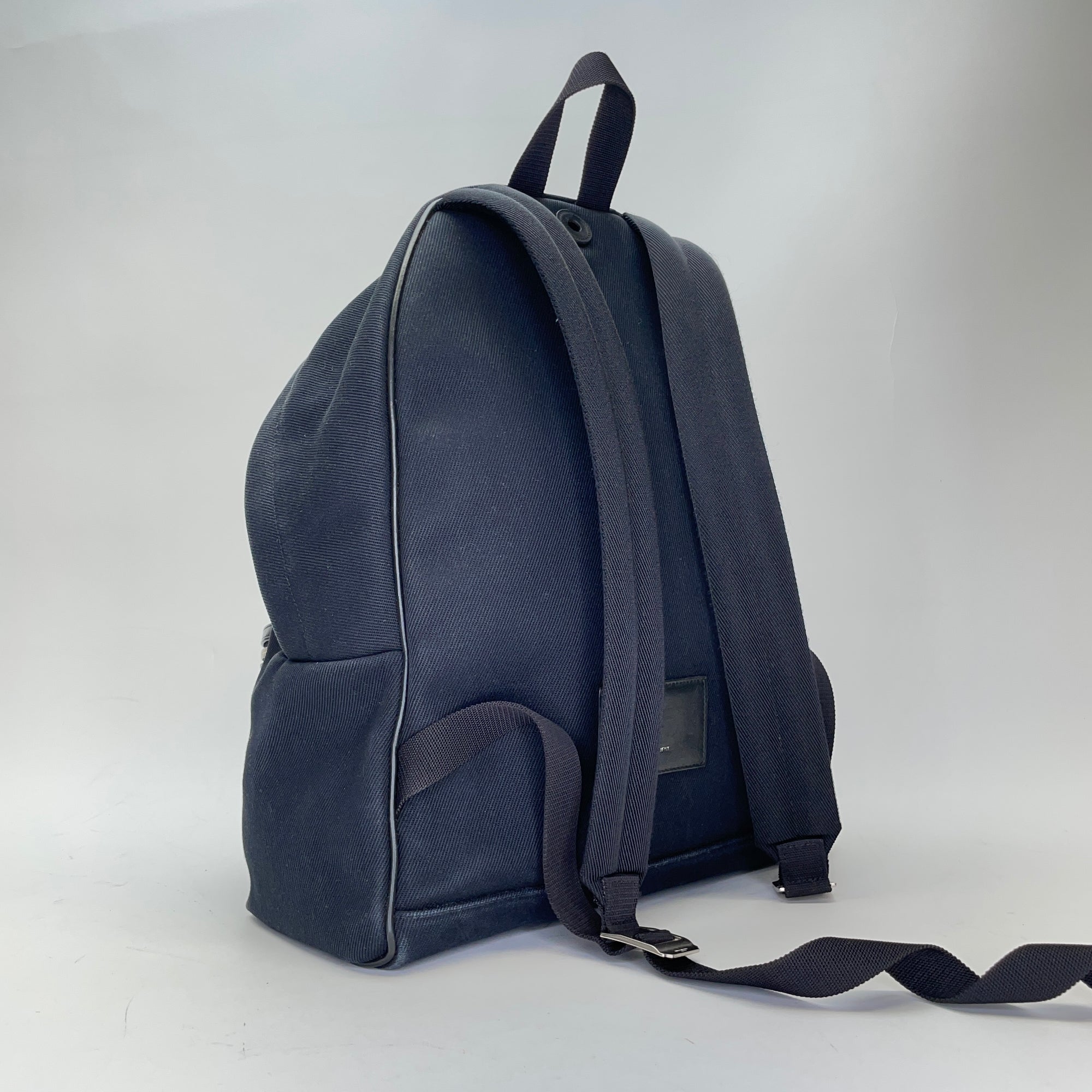 Star Black Backpack in Canvas, Silver hardware