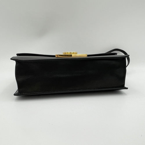 Aileen Black Crossbody Bag in Calfskin, Gold hardware