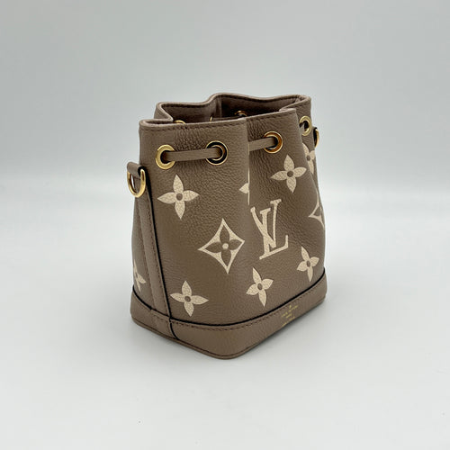 Noe Nano Bucket bag in Monogram Empreinte leather, Gold Hardware