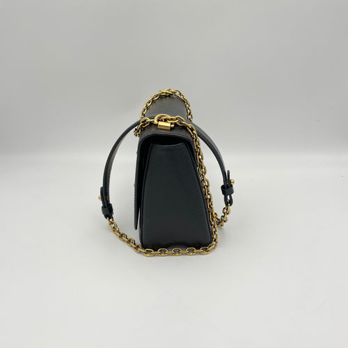 Twist MM Black Crossbody Bag in Epi Leather, Gold hardware