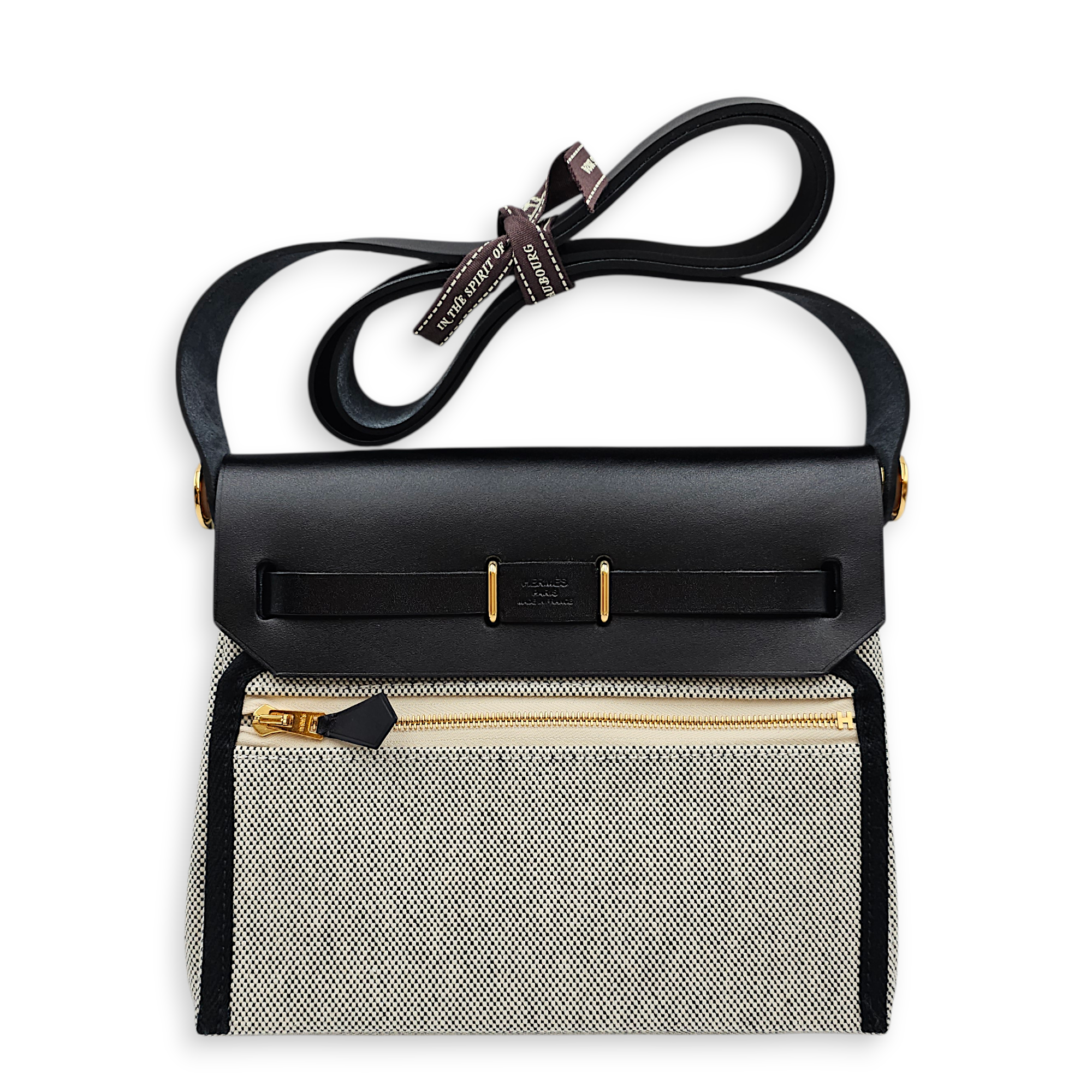 Herbag 20 Black in Vache Hunter/Toile, Gold hardware
